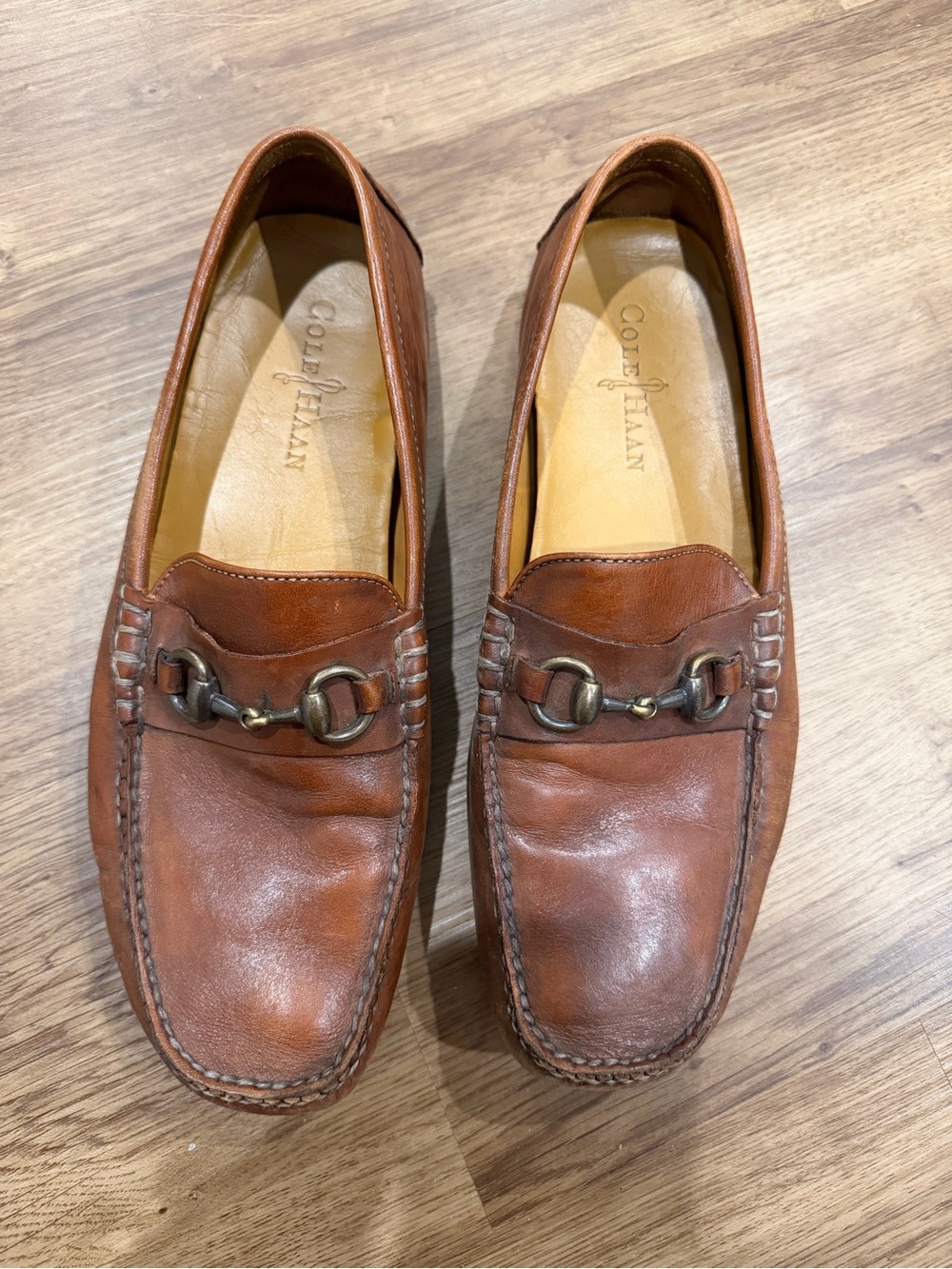 Cole Haan Brown Leather Horsebit Loafers